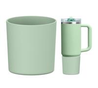 WUQID Higher Silicone Boot Compatible with Stanley Quencher H2.0 & IceFlow Flip & ProTour 40oz 30oz 20oz 14oz, Fit Same Diameter 14oz 20oz 30oz 40oz Tumbler Cups Anti-Slip Bottle Bottom Sleeve Cover