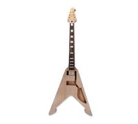 WUQIMUSC 1Set Guitar Kit Mahogany Guitar Body Guitar Neck 22Fret 24.75inch Flying V Neck