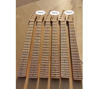 WUQIMUSC 1X Tiger flame maple Guitar neck 21fret 25.5inch Dot Inlay Clear Coat DIY Guitar