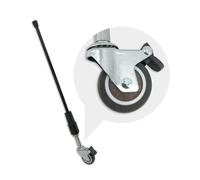 WUQIMUSC 3/4 size Upright Double Bass Endpin with a wheel, Durable Carbon fiber Replacement Bass end pin Strings Accessories/parts, Indoor use, Movable and Fixed (VLNP059-1)