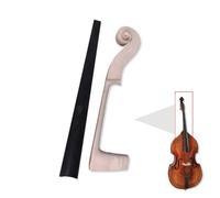 WUQIMUSC 3/4 size Upright Double Bass Fingerboard and neck kit, Ebony/Rosewood Fingerboard with Maple wood Neck Head for DIY, Replacement Double Bass Parts (Ebony Wood)