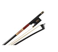 WUQIMUSC 4/4 full size Violin Bow Carbon Fiber Stick Straight Pernambuco Performance Master Level natural white bow hair
