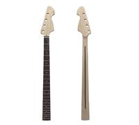 WUQIMUSC 4-String Bass Guitar Neck Maple wood 22 fret, 34inch Scale, Rosewood Fretboard with Dots Inlays, 42mm Nut, Bolt-On (65mm Heel)
