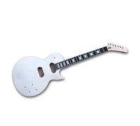 WUQIMUSC Diy Guitar Kit build on own Mahogany Flame Maple veneer 22 fret 24.75 inch Banana head neck Set in