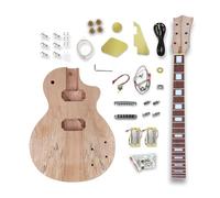 WUQIMUSC Electric Guitar kits 22 fret 24.75 inch Mahogany wood Body with Flame Maple veneer Hardwares Parts unfinished