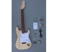 WUQIMUSC Guitar kits build your own Basswood Body Maple Neck 21 fret 25.5 inch SSS pickups hole