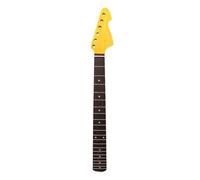 WUQIMUSC guitar neck 21 fret replacement for 25.5 inch Scale, Maple Neck with Rosewood Fingerboard, Dot Inlays, Yellow Finish, Bolt-On Heel Style(Bottom adjust)