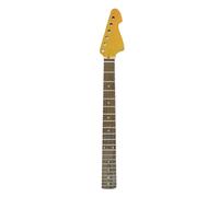 WUQIMUSC guitar neck 21 fret replacement for 25.5 inch Scale, Maple Neck with Rosewood Fingerboard, Dot Inlays, Yellow Finish, Bolt-On Heel Style(Top adjust)