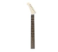 WUQIMUSC left hand guitar neck replacement for banana style head DIY Maple neck with Rosewood Fretboard 25.5 inch Scale length Bolt on heel (22fret 25.5inch-BTM Adjust Locking nut), X13-1-1