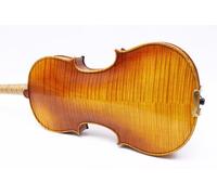 WUQIMUSC Professional Violin 4/4 full size Flamed Maple wood Spruce Top Ebony Fittings Hand made Violin kit with Case Bow (VA-Violin-WD-E)