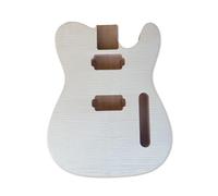 WUQIMUSC Unfinished Guitar Body Solid Mahogany with Flame Maple Veneer, H-H Pickup Routing, Repair/Replacement for Guitar Building Project