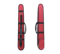 WUQIMUSC Upright Double Bass Bow Case for 2 pcs German/French Style Bow Lightweight Sturdy bass bow case with shoulder strap (Red)