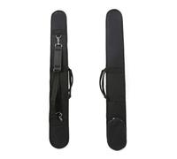 WUQIMUSC Upright Double Bass Bow Case for 2 pcs German/French Style Bow Lightweight Sturdy bass bow case with shoulder strap (Black)