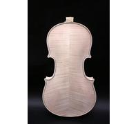 WUQIMUSC Violin Body unfinished 4/4 Stradivari model White Violin Body Flame Maple wood Back Spruce Top luthiers Handmade for DIY violin makers (Flame maple)