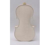 WUQIMUSC Violin Body unfinished 4/4 Stradivari model White Violin Body Flame Maple wood Back Spruce Top luthiers Handmade for DIY violin makers (European flame maple)