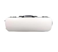 WUQIMUSC Violin Case 4/4 full size Carbon fiber Oblong Hard shell Rectangle violin case Soft padding with Backstraps &Music Sheet Bag (White-code lock)