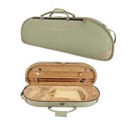 WUQIMUSC Violin Case 4/4 Full Size Nylon Oxford Lightweight box Adjustable shoulder straps Travel violin case bag (pea green)