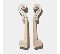 WUQIMUSC Violin Replacement Neck, Flame Maple Wood, Violin neck 4/4 with head, Repair Parts, DIY for Violins, Violin tool Accessories, Parts for Luthier Maker (4/4 size)