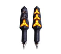 WUQWUM Motorcycle Turning Indicator Light For Motorcycle Flasher Turn Signal Indicators Built Relay Arrows Brake Light Bendable LED Sequential Indicator Lamp