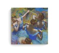 WurBu Edgar Degas Painter Works《The Blue Dancers》Printed Posters Canvas Wall Art Decorative Bedroom Modern Home Print Picture Artworkss 12x12inch(30x30cm)