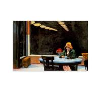 WurBu Edward Hopper Paintings (Automat1927) Printing Posters Picture Print Canvas Wall Paint Arts Decor Modern Home Artworks Gift Idea 16x24inch(40x60cm)