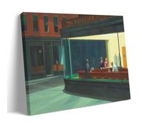 WurBu Edward Hopper Paintings (Nighthawks 1942) Printing Posters Art Canvas Painting Decor Wall Print Photo Gifts Home Modern Decoratives 08x12inch(20x30cm)