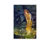 WurBu Edward Robert Hughes Painter Works《Midsummer Eve 2》Printed Posters Print Photo Art Painting Canvas Home Decorative Bedroom Modern Decors Gifts 20x30inch(50x75cm)