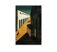 WurBu Giorgio De Chirico Surrealism Painter Works《Mystery And Melancholy of A Street》Printed Posters Decorative Painting Canvas Wall Art Living Rooms Bedroom Painting 16x24inch(40x60cm)