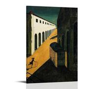WurBu Giorgio De Chirico Surrealism Painter Works《Mystery And Melancholy of A Street》Printed Posters Wall Art Scroll Canvas Painting Picture Living Room Decor Home 16x24inch(40x60cm)
