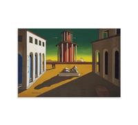 WurBu Giorgio De Chirico Surrealism Painter Works《piazze D Italia De Chirico》Printed Posters Wall Art Picture Painting Canvas Prints Artworks Bedroom Living Room Decor 24x36inch(60x90cm)