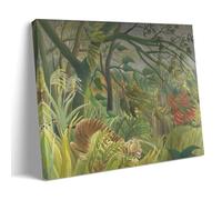 WurBu Henri Rousseau Painter Works《Tiger in A Tropical Storm (2)》posters Home Decor Wall Art Hanging Picture Print Bedroom Decorative Paintings Room Aesthetic 12x18inch(30x45cm)