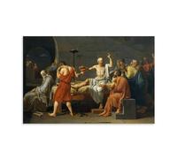 WurBu Jacques Louis David Painter Artwork【Death of Socrates】 Printed Posters Art Canvas Painting Decor Wall Print Photo Gifts Home Modern Decoratives 16x24inch(40x60cm)