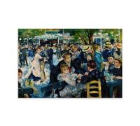 WurBu Pierre-Auguste Renoir Impressionism Painter Works《Dance at Le Moulin De La Galette》Printed Posters Wall Art Picture Painting Canvas Prints Artworks Bedroom Living Room Decor 08x12inch(20x30cm)