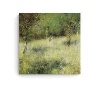 WurBu Pierre-Auguste Renoir Impressionism Painter Works《Spring at Catou》Printed Posters Decorative Painting Canvas Wall Art Living Rooms Bedroom Painting 12x12inch(30x30cm)