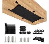 WurdeWindig Cable Management Net, Cable Manager Kit,Flexible Under Desk Mesh, Extra Large Capacity Cable Organization,Hide Cables for Desktop, Suitable for Large Desks.(Black,95 * 24 cm）