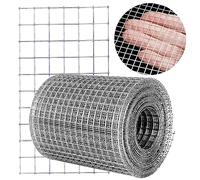 WURJHSONG Hardware Cloth 4'' x 10' 1/4 in Galvanized Wire Mesh Roll (23 GA) Chicken Wire Fence Roll for Chicken Pen/coop Fences, Screen mesh, Rabbit/Snake Fences, Poultry enclosures, Handicraft Ma