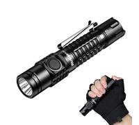 Wurkkos FC12C Tactical Flashlight 1600 High Lumens, USB-C Rechargeable LED Flashlights, 332M Long Throw Flash Light, IP68 Waterproof, Dual Switches and Constant Current Circuit for Home Camping Hiking