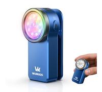 Wurkkos HD03 Rechargeable Flashlights EDC Clip-on Light, Bright 650 Lumens Pocket Flash Light, Combines Spotlight Floodlight RGB Light, Magnetic, IPX6 Waterproof for Cycling, Repairing (Dark Blue)