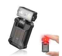 Wurkkos HD04 Mini EDC LED Torch, 750 Lumens Super Bright Rechargeable Torch, 180° Rotatable Head, 3-in-1 Spot/Flood/RGB Modes, IPX6 Waterproof Magnetic Torch for Camping, Hiking & Emergency
