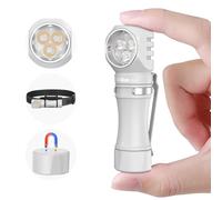 Wurkkos HD10 Mini Torch LED Rechargeable, 1200 Lumens, Super Bright Small Torch, IP68 Waterproof EDC Flashlight with Magnetic Tail Cap for Emergencies, Camping, Hiking, Outdoor, 6000 K White