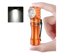 Wurkkos HD10 Rechargeable Led Flashlight, 1200 Lumens Super Bright Mini Flashlight, IP68 Waterproof Flashlight with Magnetic for Emergency, Camping, Outdoor, Hiking-6000K-Orange
