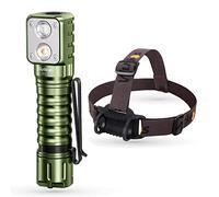 Wurkkos HD15 Rechargeable Headlamp, 2000lm Right Angle Flashlight With 90 High CRI LH351D LED, Powerful SST20 LED Spotlight, IPX8 Waterproof for Camping Hiking Running (Green)