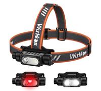 Wurkkos HD16 Head Torch Rechargeable, 2500 Lumens Super Bright Headtorch, LED Headlamp with Motion Sensor,Spot and Flood Mode,Red Light, Magnetic Base, IP66 Waterproof Headlamp for Fishing and Running