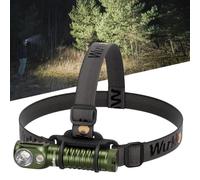 Wurkkos HD20 Headlamp Rechargeable, 2000 Lumen Super Bright Led Headlamp, 90 High CRI, Magnetic, Deep Clip Design, IP68 Waterproof Headlamp for Camping Hiking Running(Green