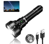 Wurkkos LED Tactical Flashlight Rechargeable - TD01 Extremely Bright 2000 Lumens 1040m Maximum Range, IP68 Waterproof with Dual Switch for Outdoor Emergency