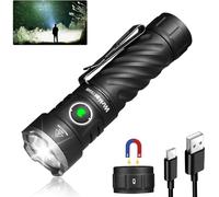 Wurkkos TS26S Rechargeable Flashlight,3100 High Lumens LED Flashlight 95CRI,Magnetic Tail Cap,191 Meters 5000K Boost Constant Current,IP68 Waterproof for Dog Walking,Camping,Emergency