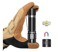 Wurkkos WK03 LED Mini Torch, 1200 Lumens, Extremely Bright flashlight USB-C Rechargeable with 519A LED, IP68 Waterproof with Magnetic Tail Cover, Portable EDC Torches with 3000 mAh Power Supply(Black)