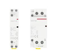 WURKVGMK 2P AC 110V 220V 50/60Hz 16A 20A 25A 32A 50A 40A 63A Din Rail Household Modular Contactor Switch Controller DIY Smart Home Hotel(EACT-2P-63A,2NC_220V)