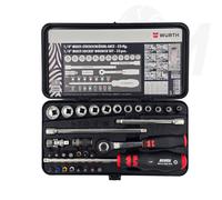 Wurth 1/4 inch Socket Set Assortment of 33 pieces Zebra Quality Chrome Plated
