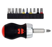 Wurth Zebra 5 Piece Stubby Ratcheting Screwdriver with Bits